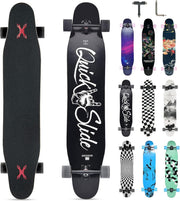 46" Longboard Skateboard Complete 8 Layers Maple Wood Deck for Teens & Adults