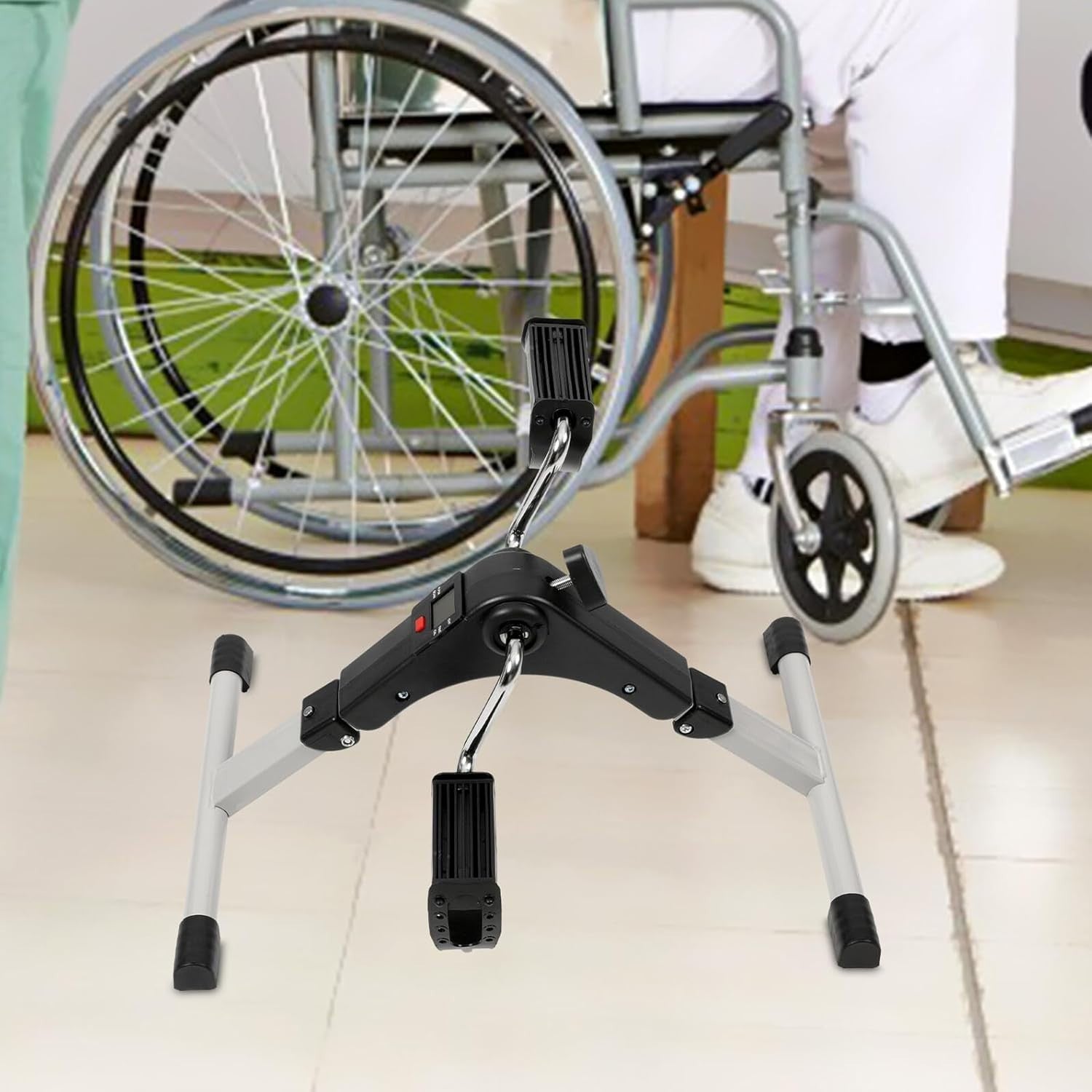 Compact Pedal Trainer for Elderly Rehab Quiet Arm Leg Fitness