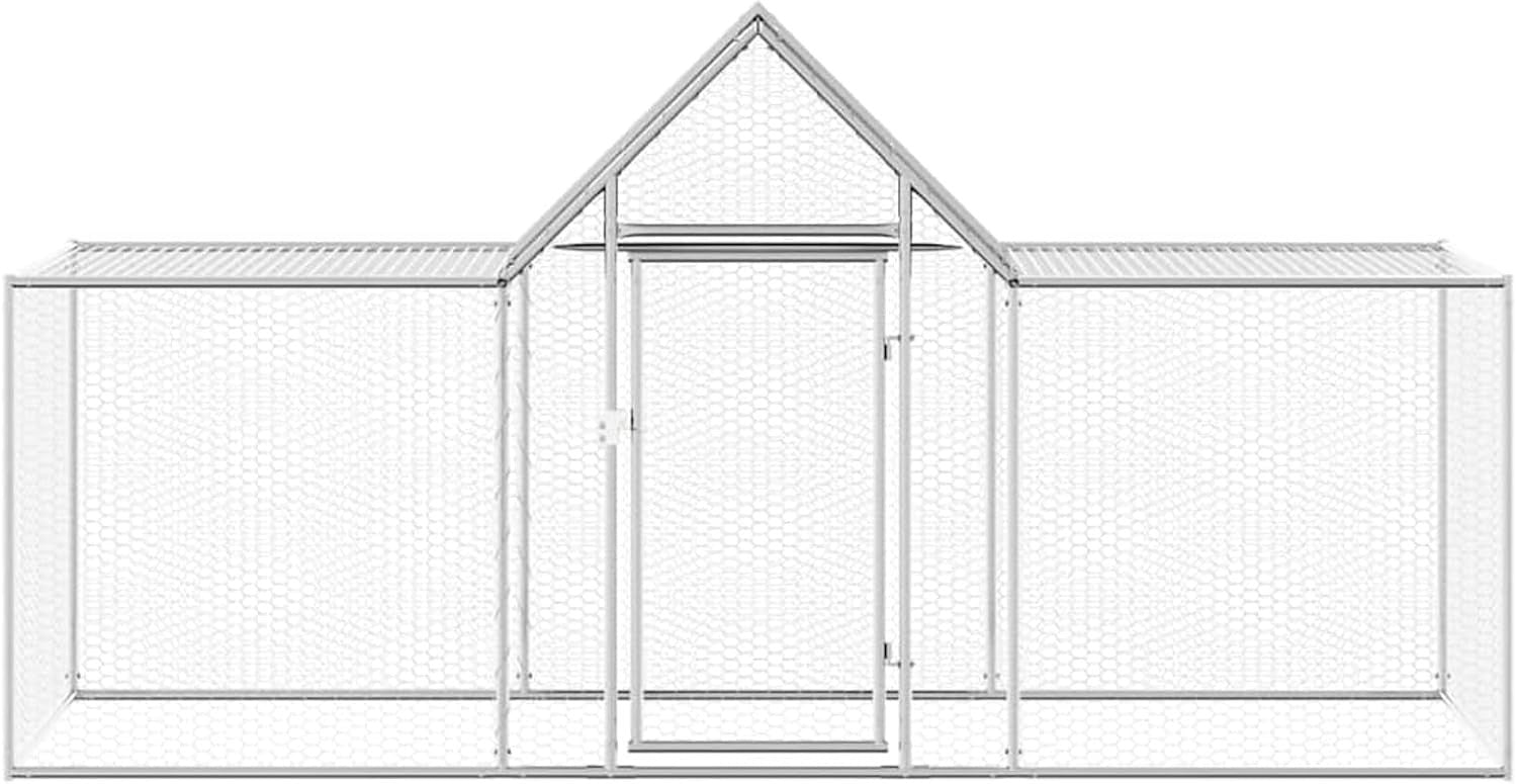 3x1x1.5m Galvanised Steel Chicken Coop Walk In Run