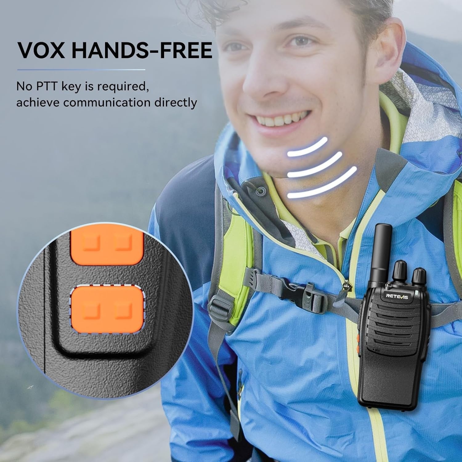 PMR446 Walkie Talkies 4 Pack USB-C VOX Emergency Long Range Radio