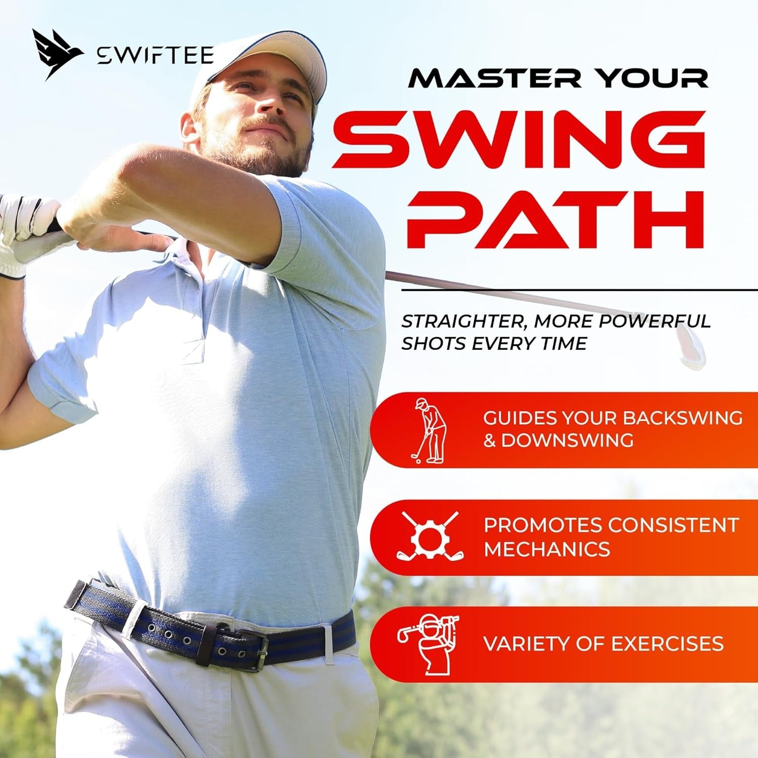 Golf Alignment Trainer Adjustable Swing Plane & Putting Aid
