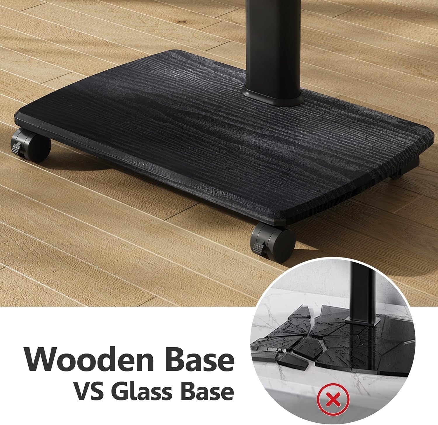 Mobile TV Stand 32–70" Wheels Shelf Tilt Swivel Height Adjustable 40kg