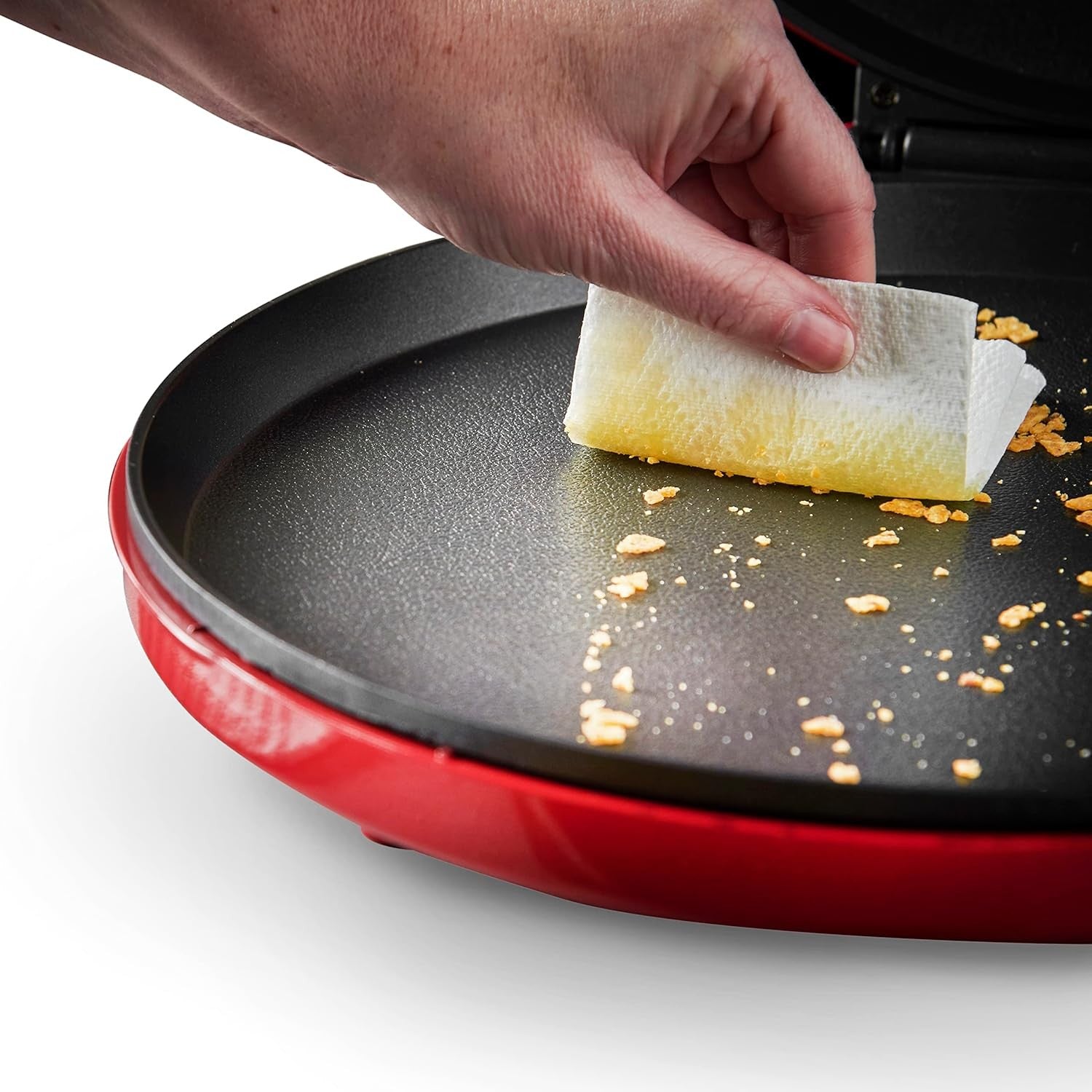 12" Electric Pizza Maker 1400W | Non-Stick Plates | Crepe Pancake Omelette Oven