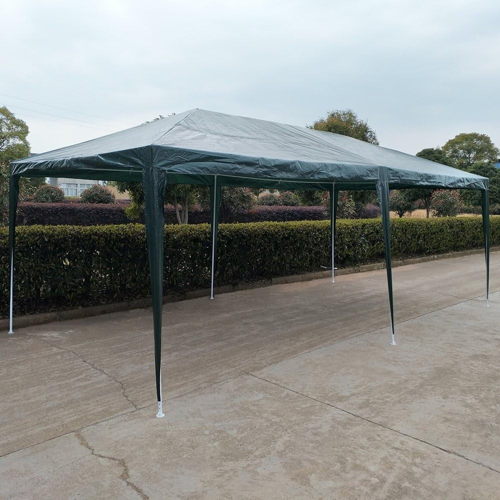 3x6M PE Garden Gazebo Party Tent Marquee Outdoor Wedding Canopy Green