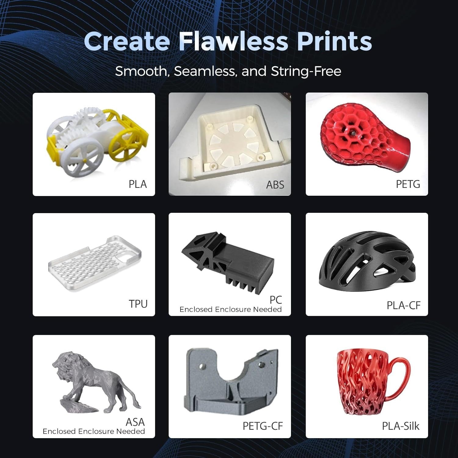 High Speed Core XY 3D Printer Auto Leveling 600mm/s Direct Drive
