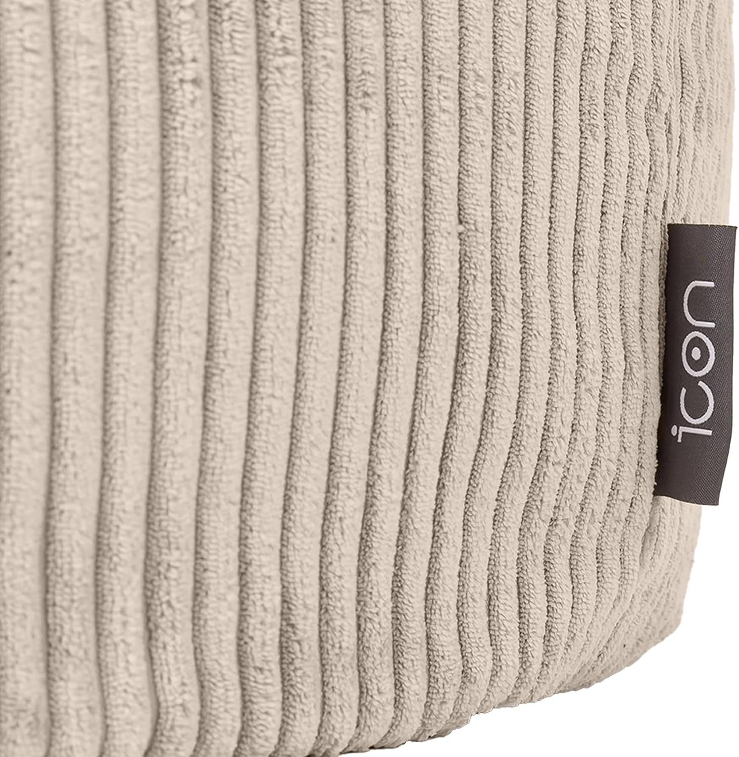 2x Corduroy Bean Bag Chairs Large Comfy Seat Adult Lounge Sofa Beige