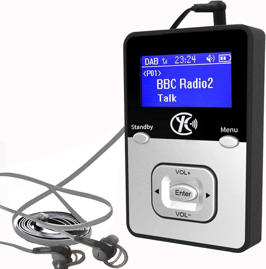 Portable DAB+ FM Radio MP3 Player SD Recordable Rechargeable