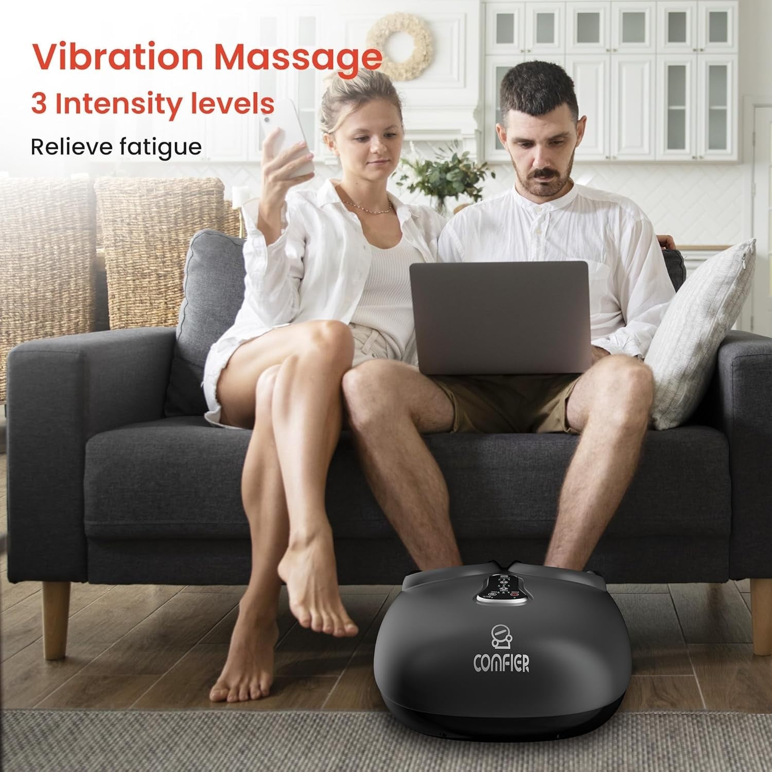 Shiatsu Foot Massager with Heat & Remote, Plantar Fasciitis Pain Relief