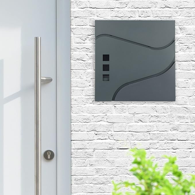 Wall Mounted Lockable Post Box with Newspaper Holder – Steel, Weatherproof