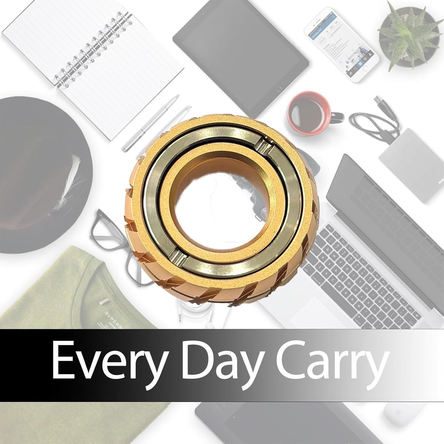 Magnetic Fidget Ring Metal Slider Stress Relief Focus Toy Pocket EDC