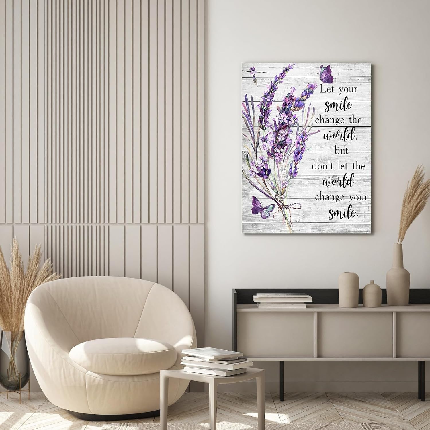 Lavender Quote Canvas Wall Art 12x16 Framed Inspirational Bedroom Decor