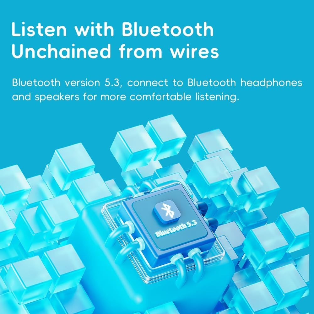 Mini HiFi MP3 Player Bluetooth 15H 3.5mm 4.4mm Output