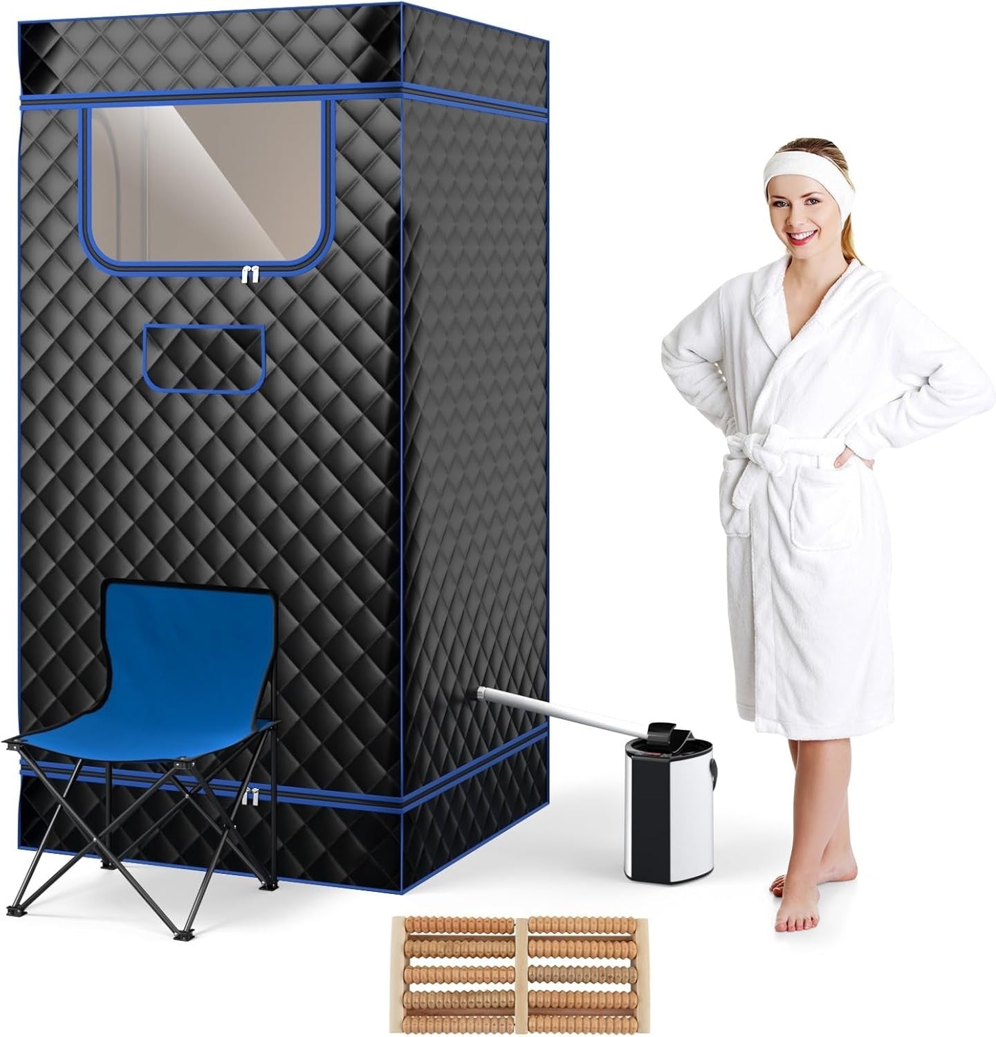 Portable Full Body Steam Sauna Tent w/ 3L Steamer & Remote – Home Spa Detox