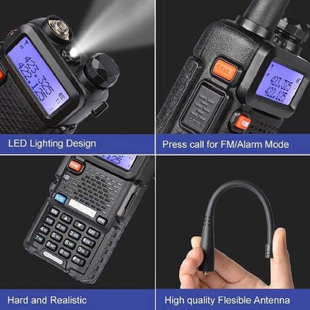 8W Dual Band Walkie Talkie 128CH VHF UHF FM Radio Emergency