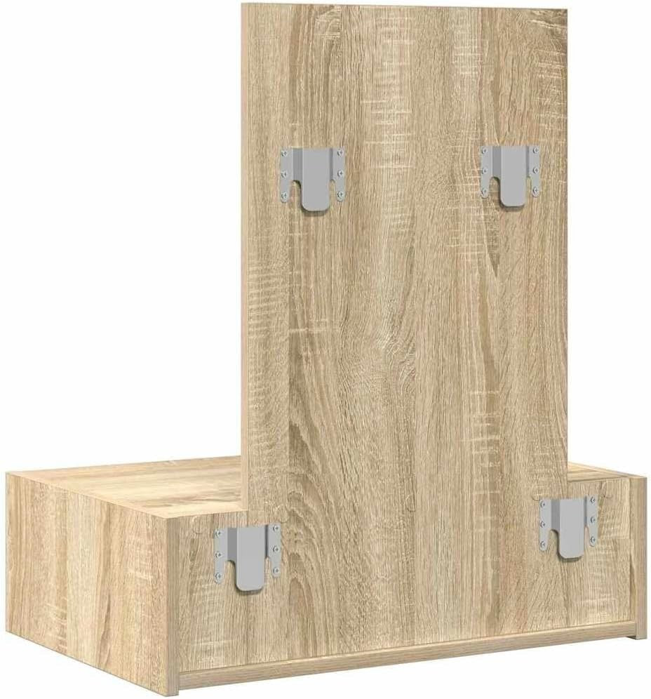 Modern Floating Vanity Makeup Desk Drawer Storage Wall Mounted Sonoma Oak