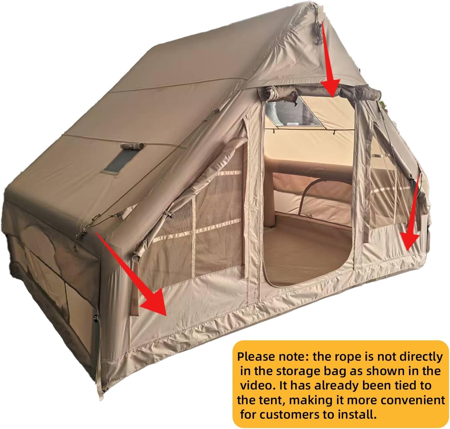 Inflatable Camping Tent 4-6 Person Waterproof 4 Season Cabin