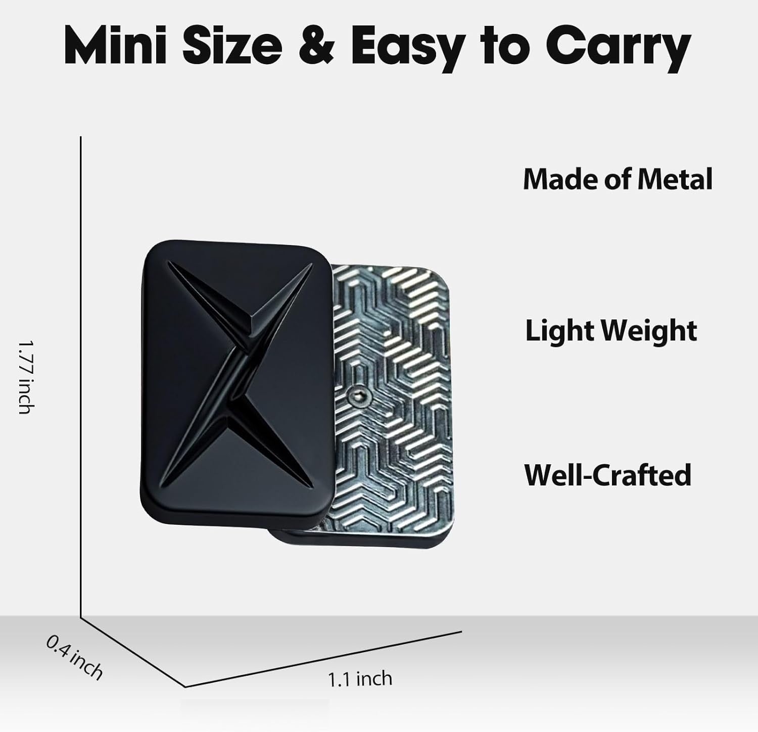 Black Lightning Fidget Slider Metal Magnetic Clicker Stress Relief Toy