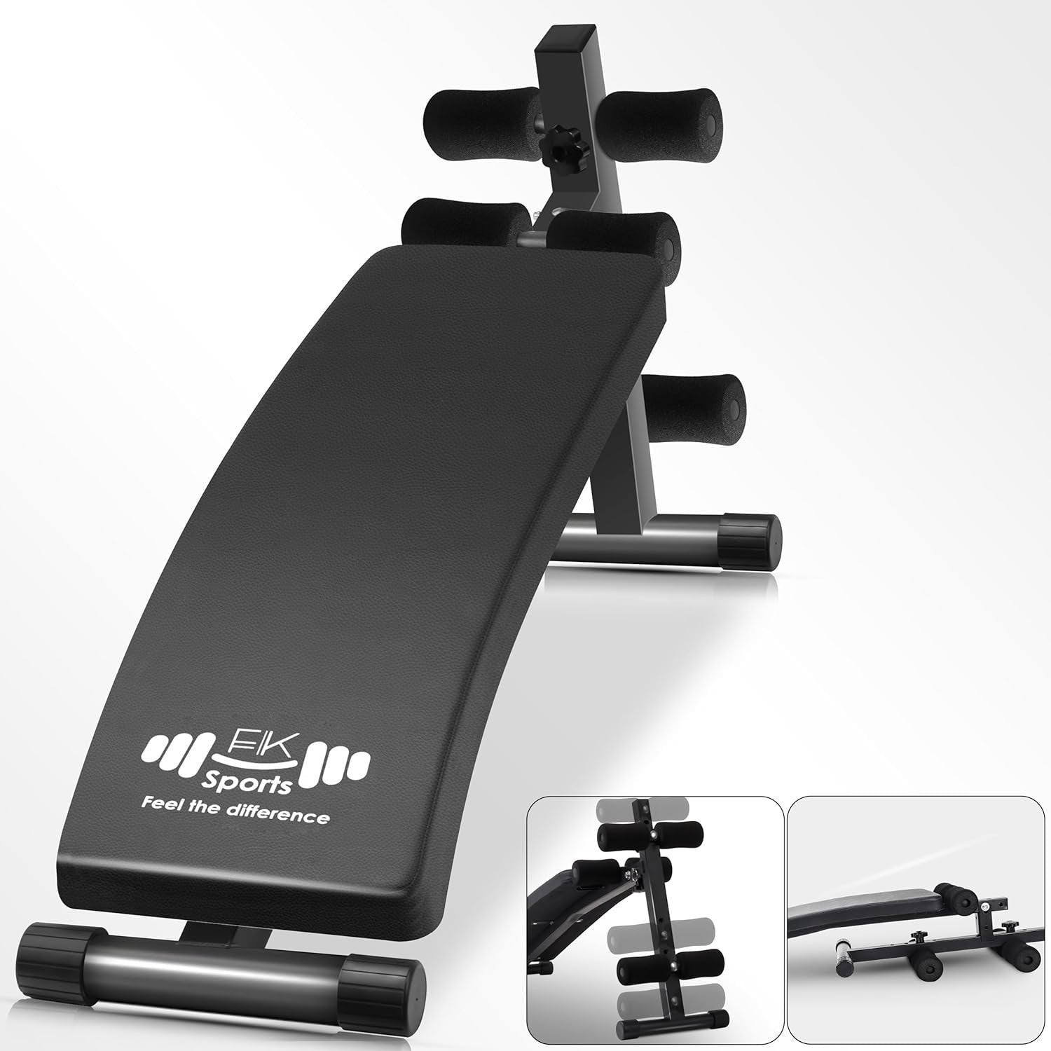 Foldable Adjustable Sit-Up Bench 150kg Compact Home Gym Trainer