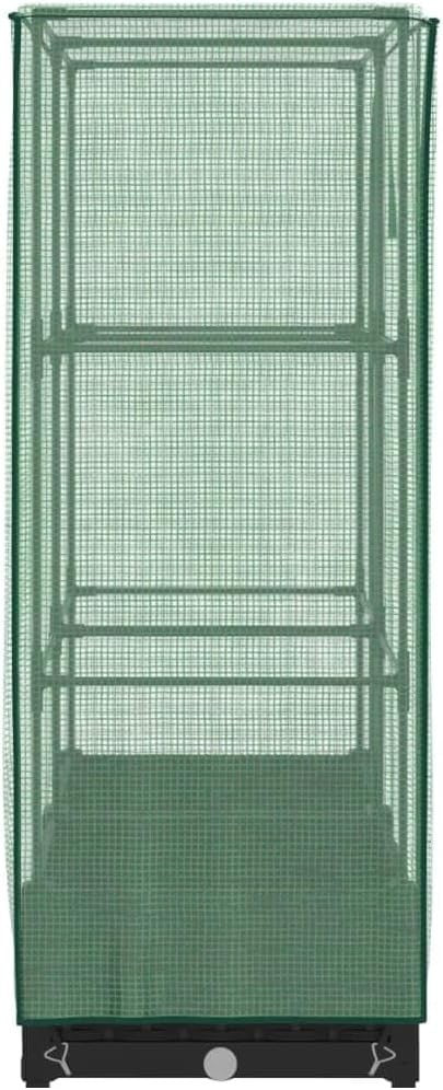Raised Bed Planter with Greenhouse Cover 80x40x123cm | Rattan Look Polypropylene