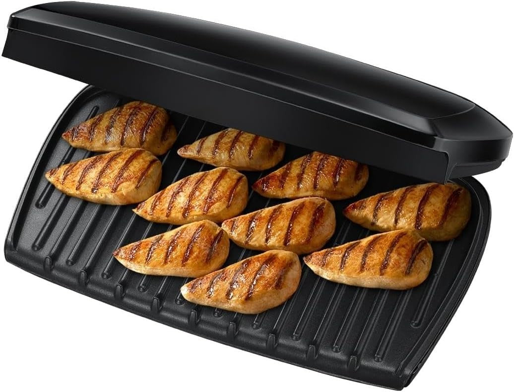 Large Electric Grill 2400W Floating Hinge Non-Stick Drip Tray