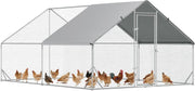 Large Walk In Chicken Run Galvanised Outdoor Pet Enclosure 3x4m 8–12 Hens