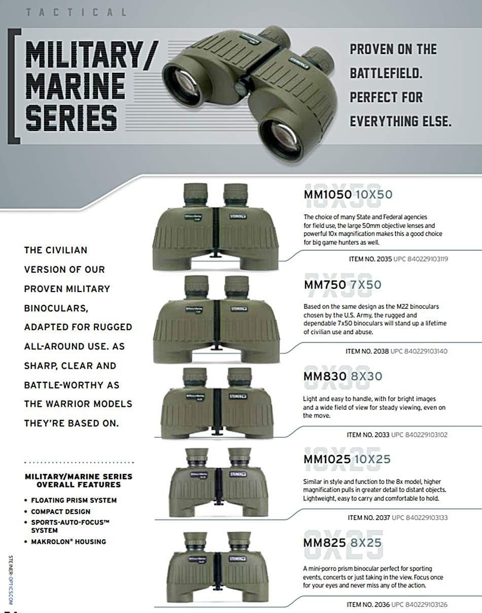 7x50 Military-Style Binoculars – Bright Wide View, Waterproof, Shockproof, Auto-