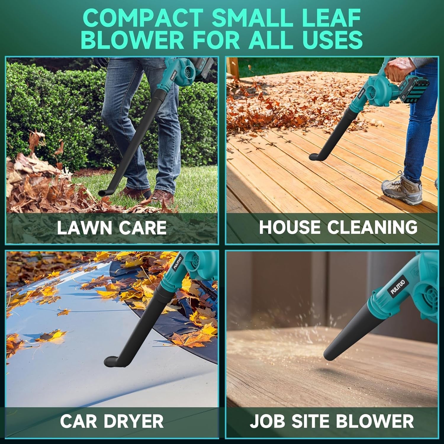 Cordless Leaf Blower Brushless 242km/h 6 Speed Lightweight Garden Cleaner