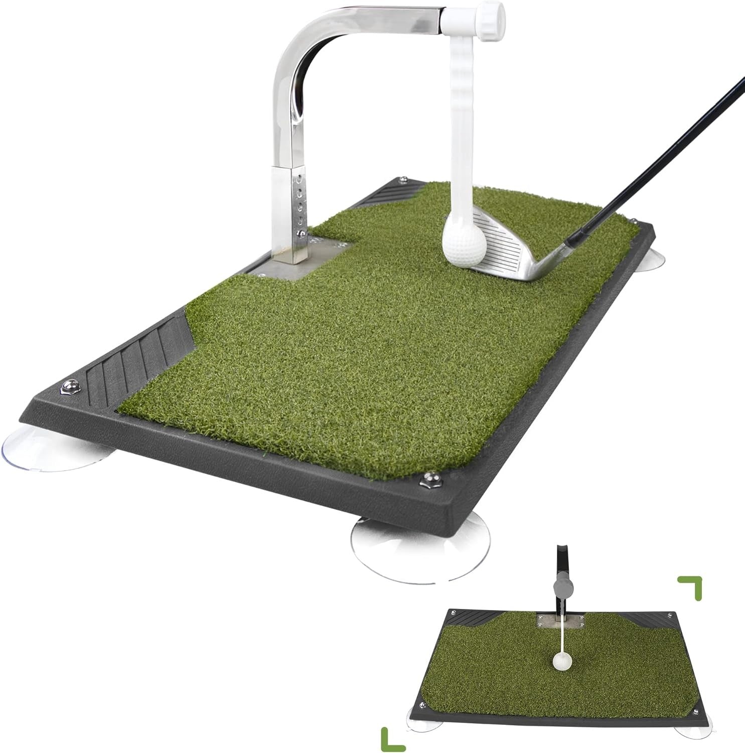 Golf Swing Trainer Mat with Arm Guide Practice Platform