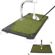Golf Swing Trainer Mat with Arm Guide Practice Platform