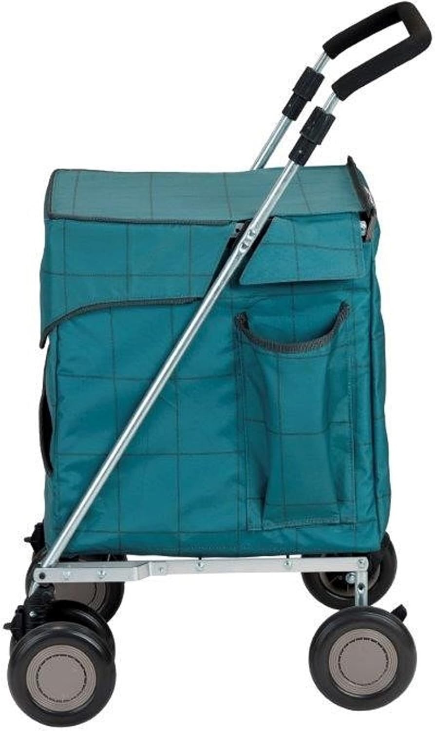 Luxury 4 Wheel Shopping Trolley Walking Aid Foldable Push Cart