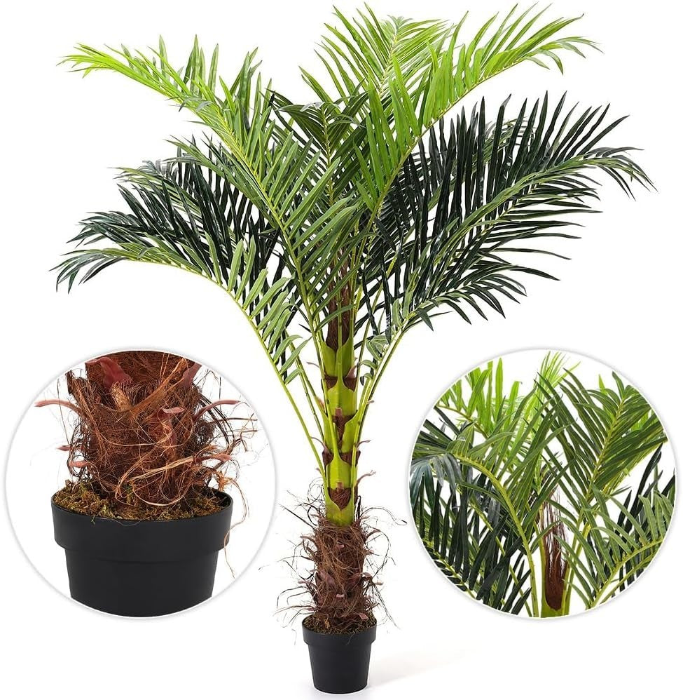 180cm Artificial Palm Tree in Pot Tall Tropical Green Indoor Outdoor Decoration