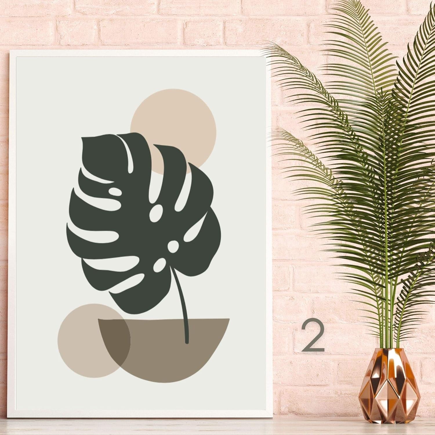 Minimalist Abstract Wall Art Set of 4 A4 Black Framed