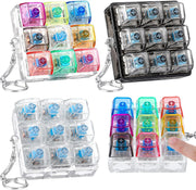 Keyboard Fidget Clicker Keychain 3 Pack 9-in-1 Stress Relief Toy