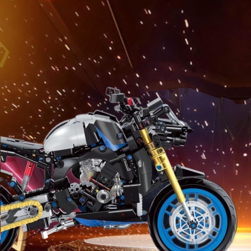 638-Piece Motorcycle Building Kit with Realistic Details & Fun Build