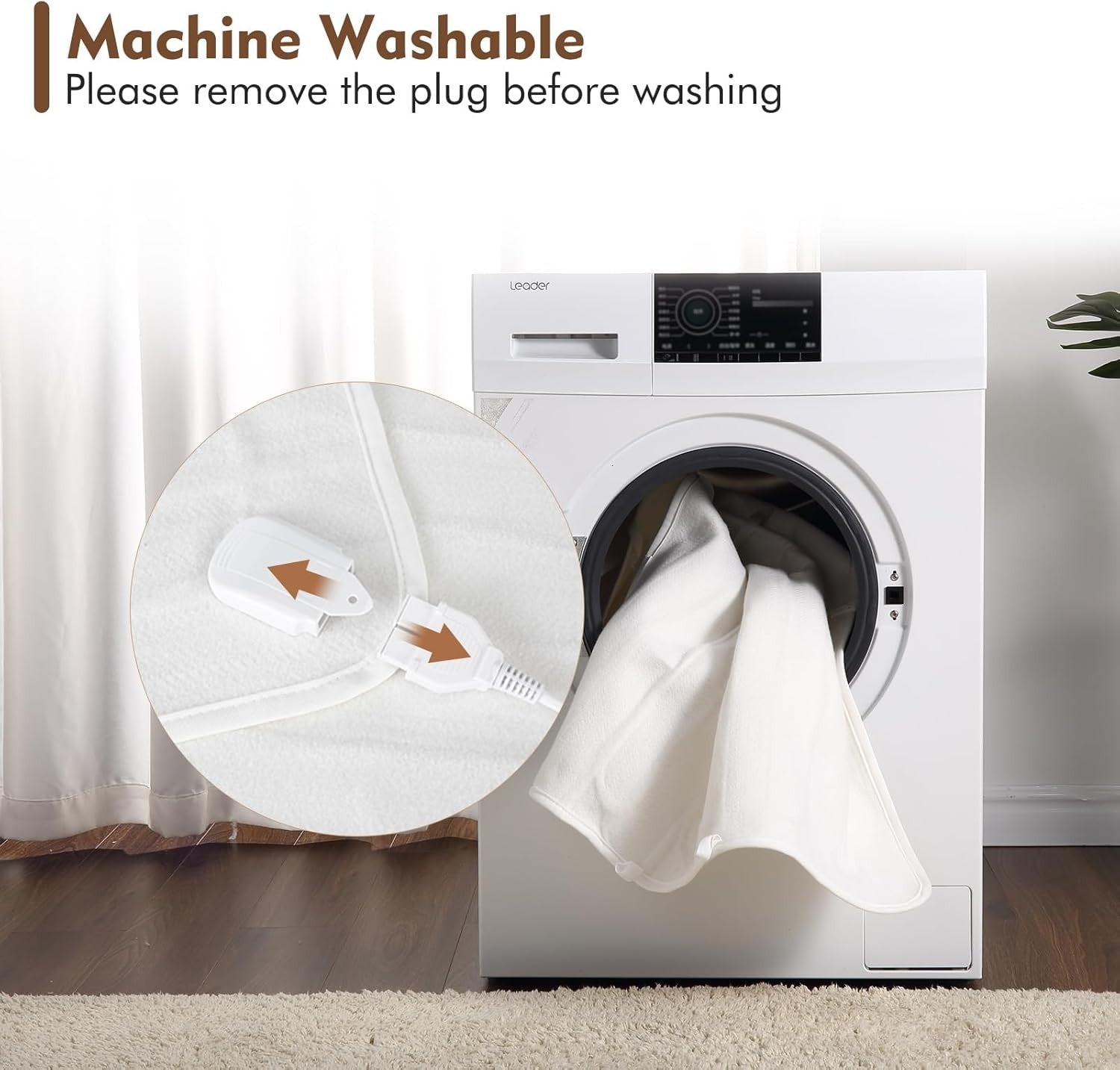 Electric Heated Underblanket Bed Warmer Single Fast Heat Timer Washable
