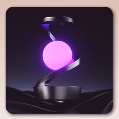 Levitating 3D Floating Bulb Lamp LED Desk Night Light with Wireless Charger