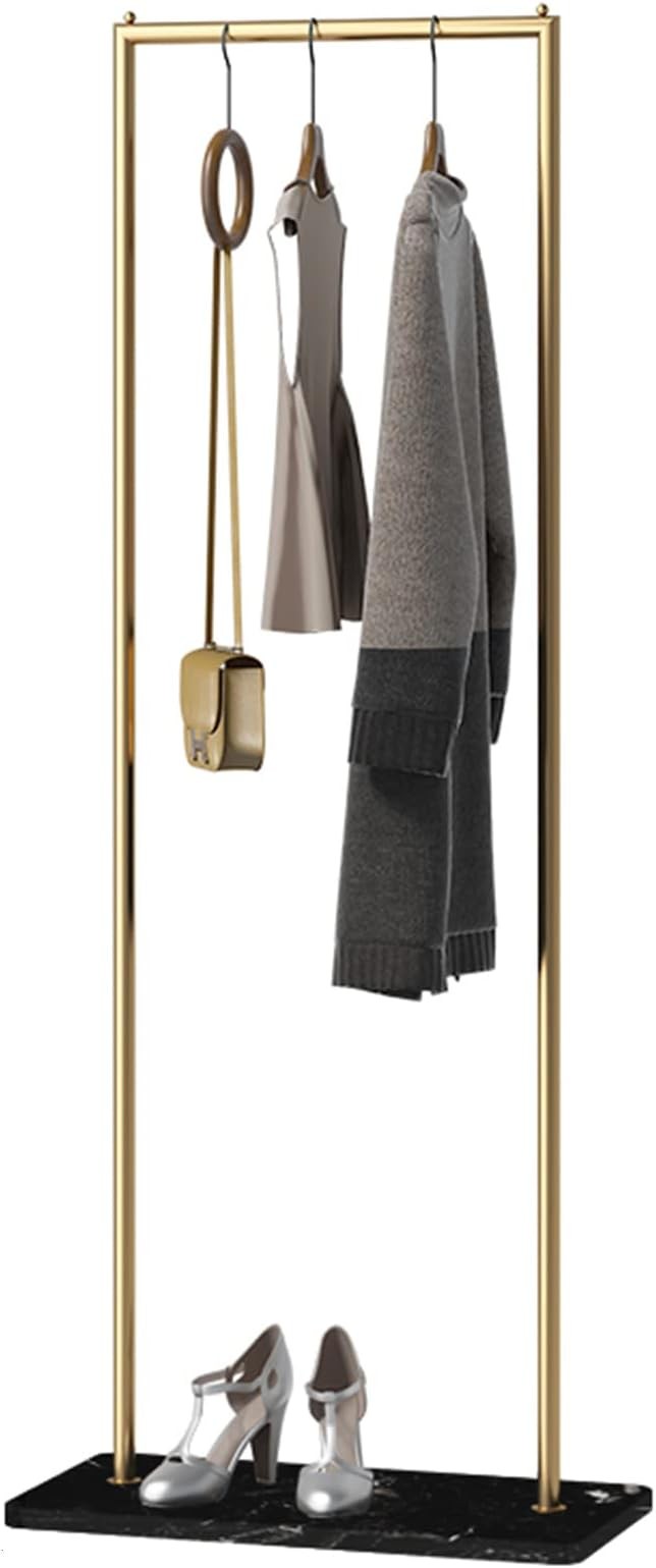 Gold Black Marble Base Clothes Rack Nordic Modern Garment Organizer Stand