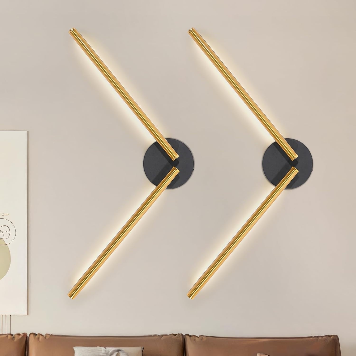 Rechargeable Wireless Wall Sconces 77CM Dimmable LED 3 Color Temps