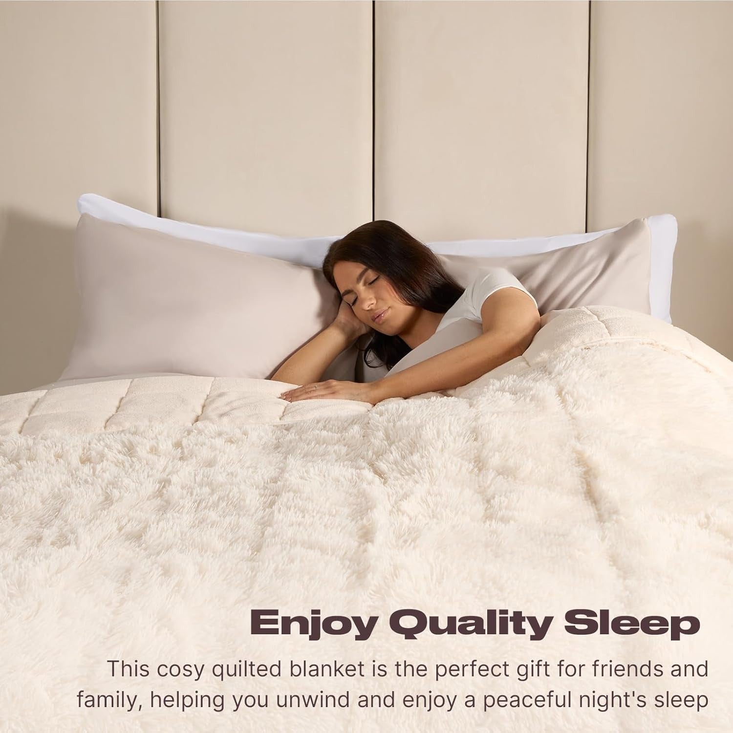 Weighted Blanket 6kg Fleece Throw Single Bed Adults Stress Relief