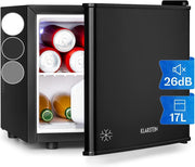 Mini Fridge 17L Compact Cooler Quiet Countertop Black Frost-Free