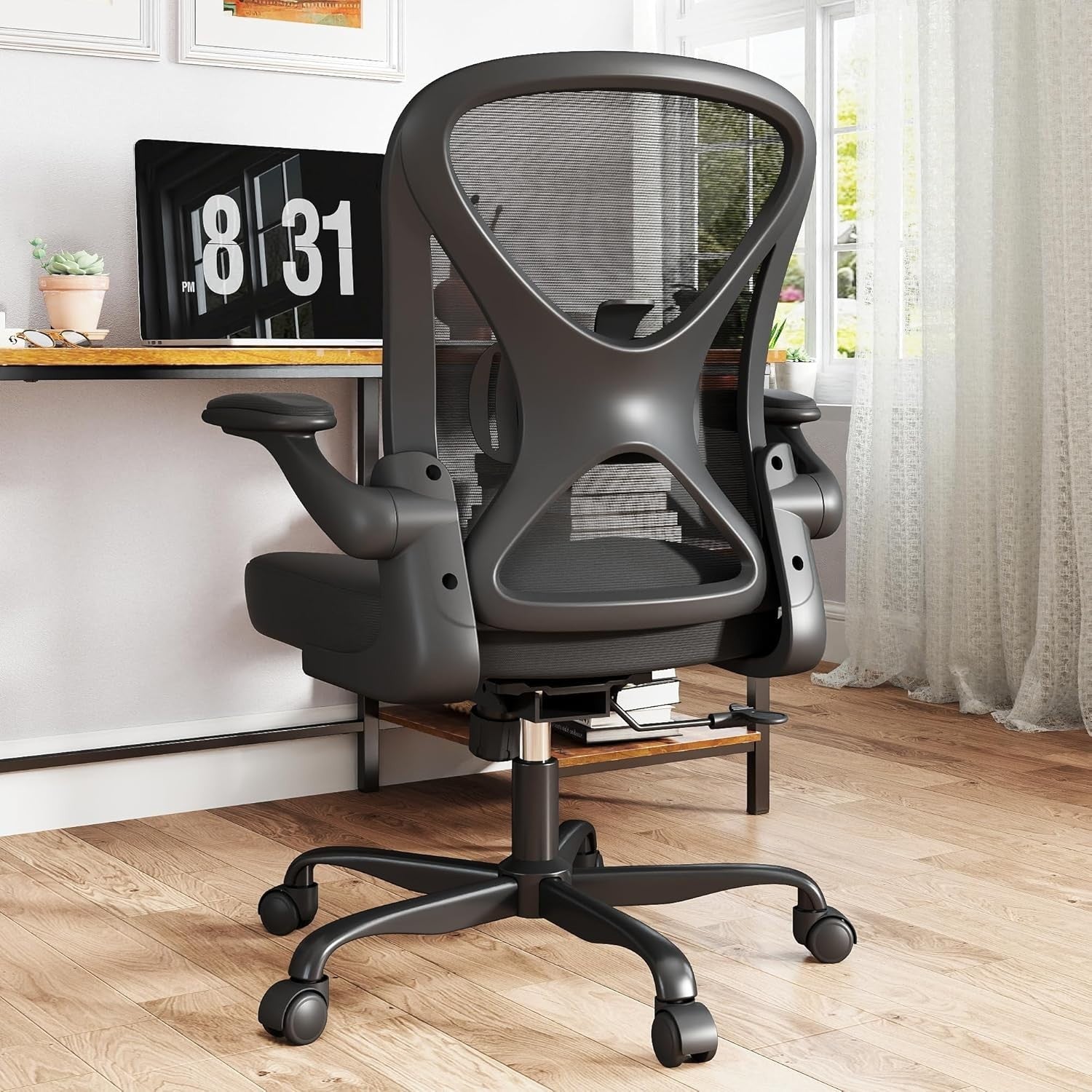 Ergonomic Mesh Office Chair Lumbar Support Swivel Desk Task Armchair Black