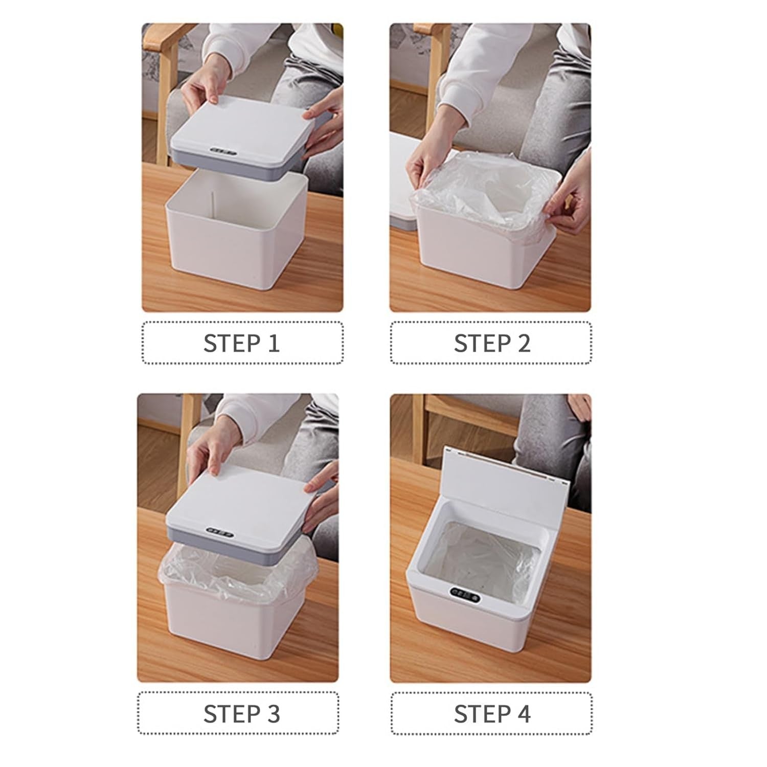 6L Touchless Mini Trash Can | Automatic Sensor Bin for Home & Office