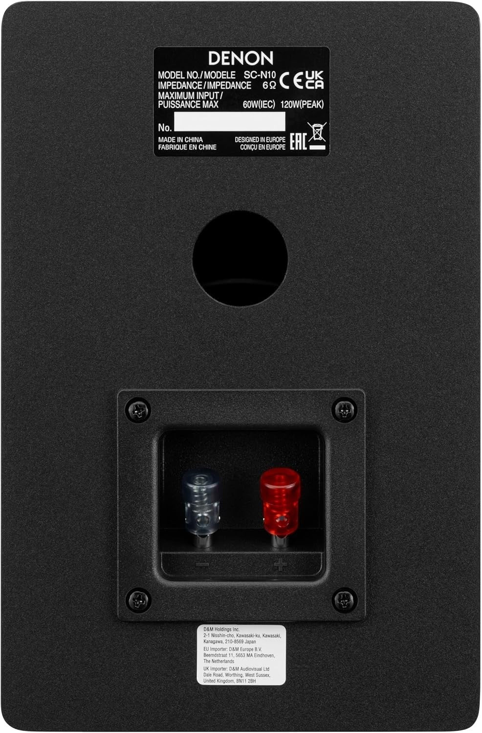 Denon SCN10 HiFi Bookshelf Speakers 65W 2-Way Stereo Pair Black