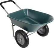 85L 2-Wheel Garden Trolley – Green Heavy Duty Cart w/ Pneumatic Tyres 150kg Load