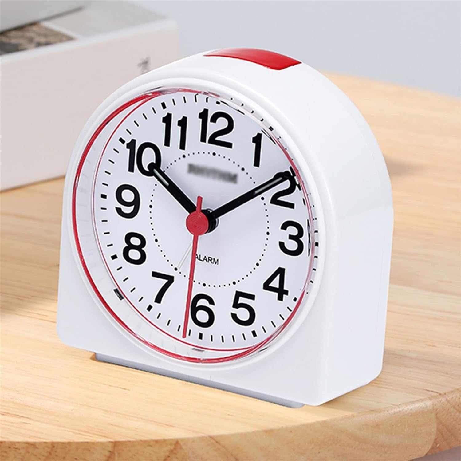 Silent Alarm Clock Small Non Ticking Night Light Battery Heavy Sleepers