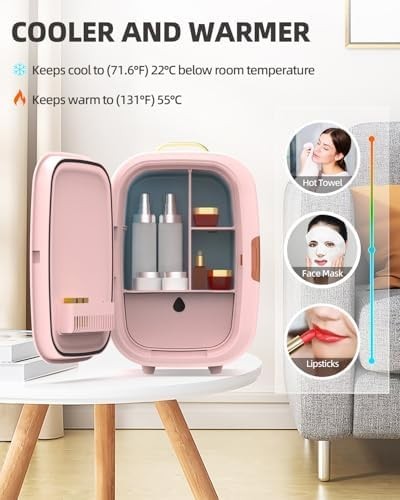 15L Mini Fridge & Warmer | Portable Low-Noise Skincare & Drinks Cooler
