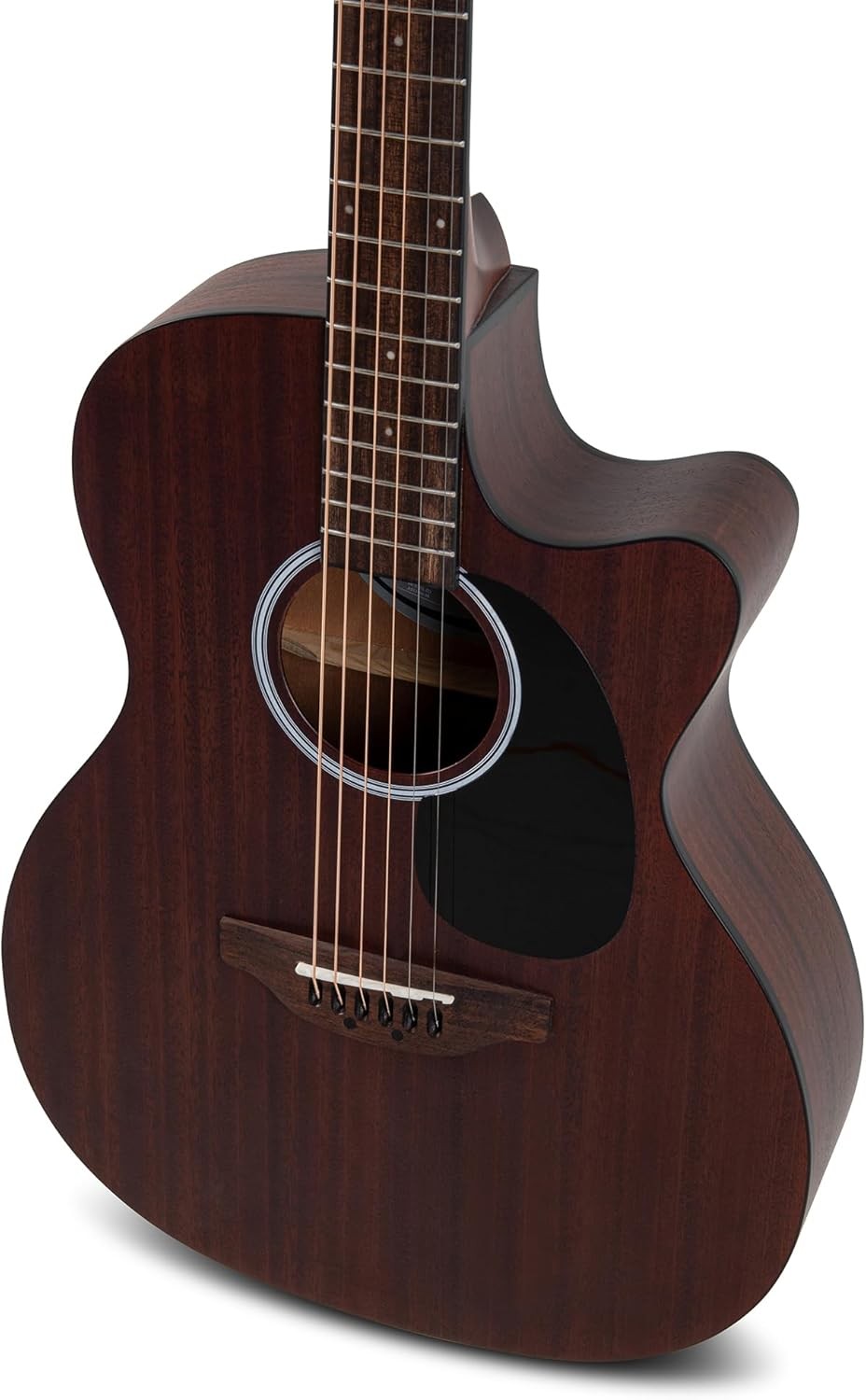 Electro Acoustic Guitar Orchestra Cutaway Mahogany Brown Satin
