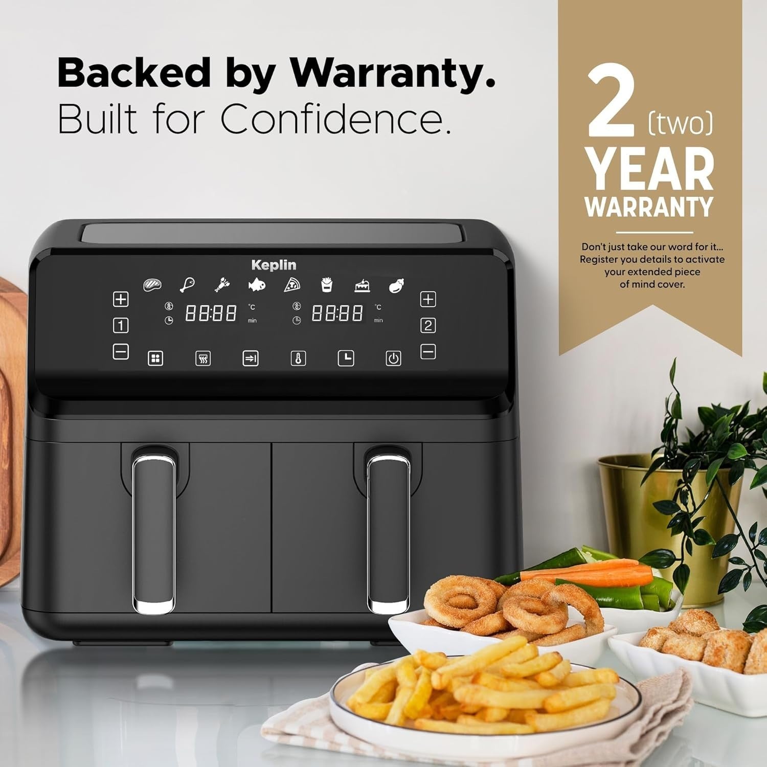 9L Dual Zone Digital Air Fryer | 6-in-1 | Extra-Large Capacity