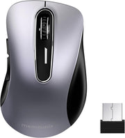 Slim Grey Wireless Mouse 1400 DPI USB 2.4G Ergonomic 5 Button