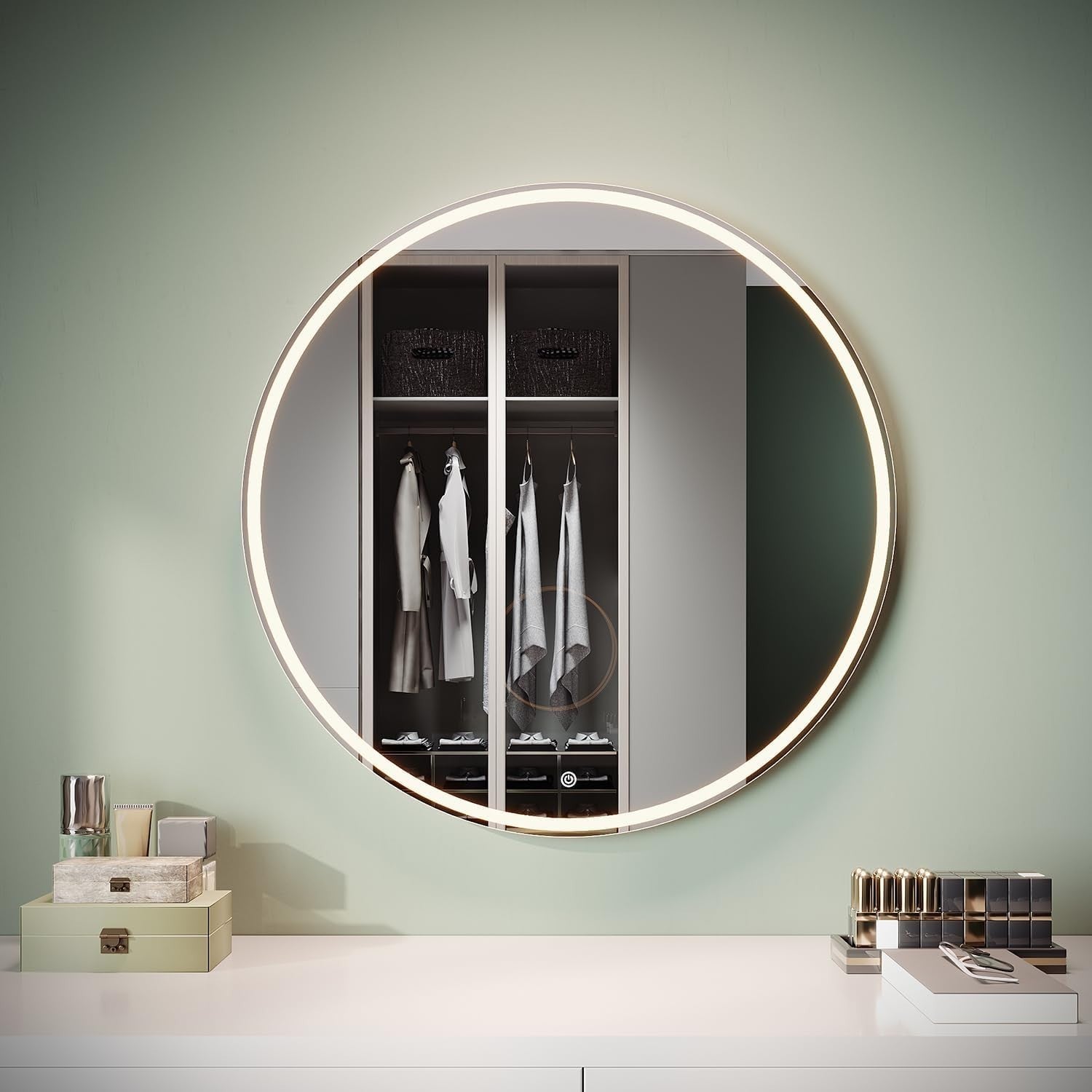 Hollywood Vanity Mirror with LED Lights, Touch Control, 3 Colors, 80cm